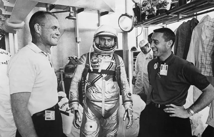 Framed Print : John Glenn with Virgil Grissom and Alan Shepard