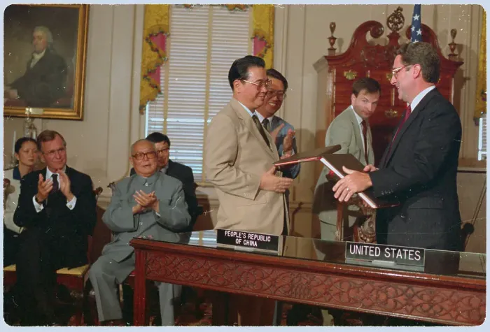Framed Print : John Herrington and Li Peng Framed Print : John Herrington and Li Peng
