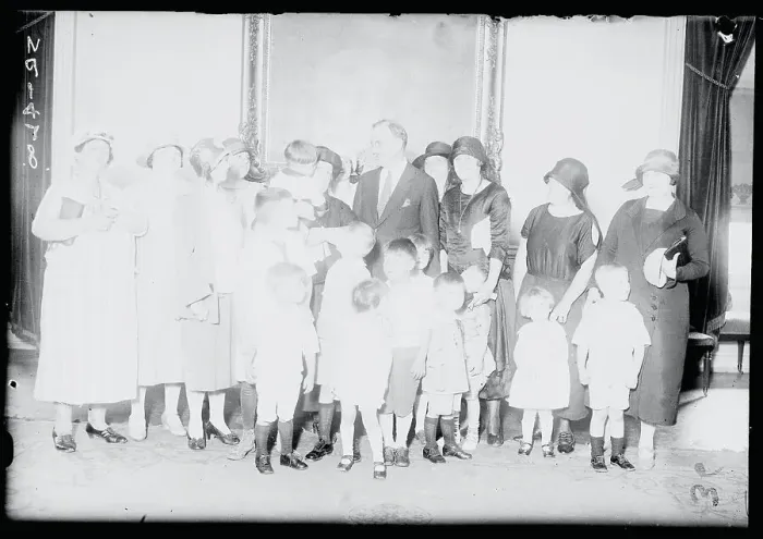 Framed Print : John Hylan Meeting with a Delegation of Mothers Framed Print : John Hylan Meeting with a Delegation of Mothers