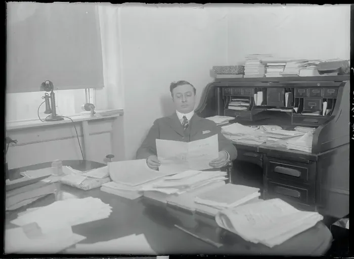 Framed Print : John J. Gorman Sitting in His Washington Office Framed Print : John J. Gorman Sitting in His Washington Office