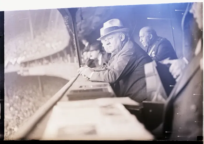 Framed Print : John J. McGraw Watches Baseball Game Framed Print : John J. McGraw Watches Baseball Game