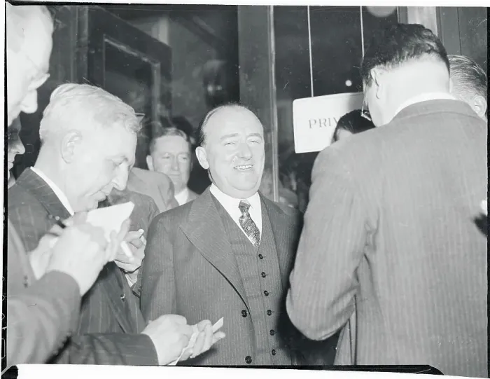 Framed Print : John J. O'Connor with Reporters Framed Print : John J. O'Connor with Reporters