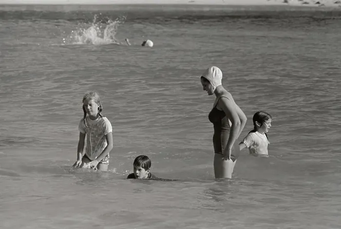 Framed Print : John Jr and Caroline Kennedy Swimming Framed Print : John Jr and Caroline Kennedy Swimming