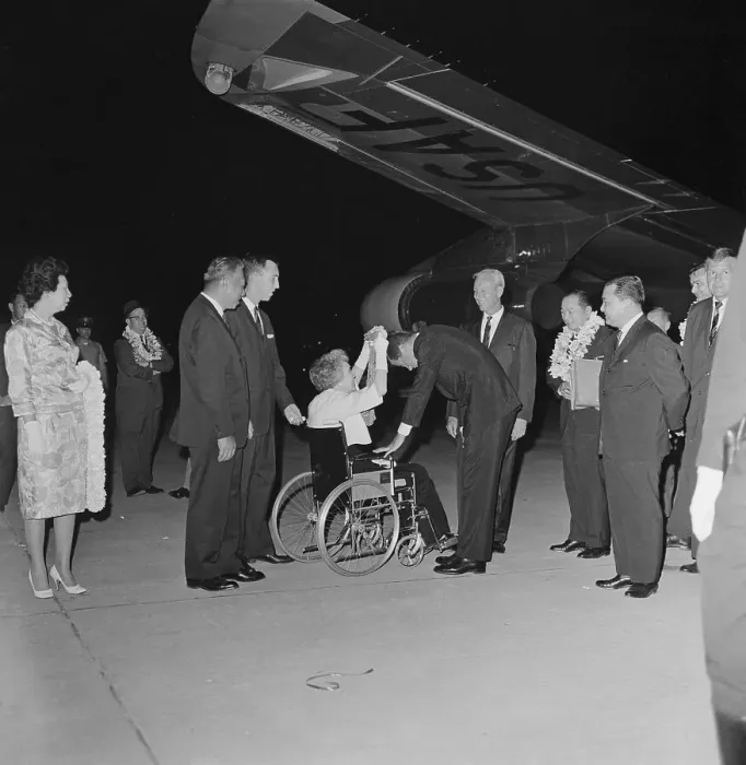 Framed Print : John Kennedy Arriving in Hawaii Framed Print : John Kennedy Arriving in Hawaii