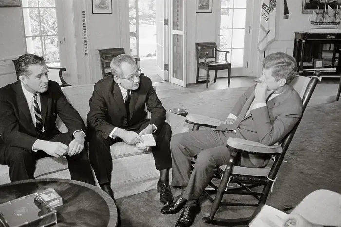 Framed Print : John Kennedy Conferring with Labor Secretary Framed Print : John Kennedy Conferring with Labor Secretary