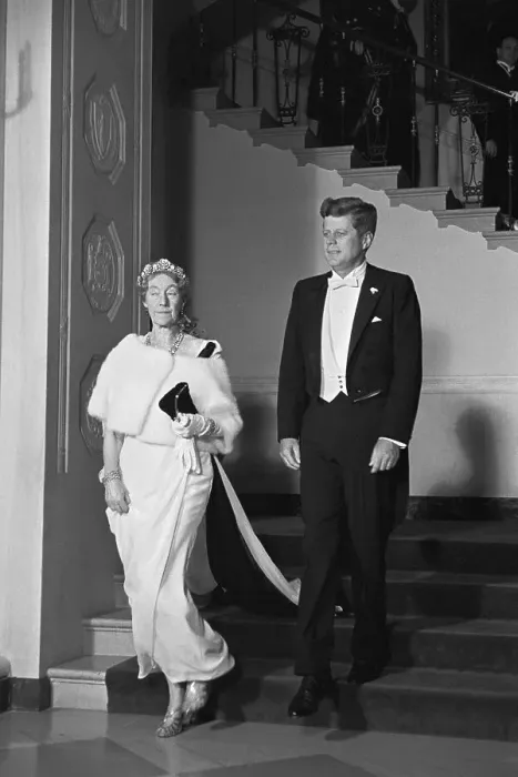 Framed Print : John Kennedy Escorting Grand Duchess Charlotte