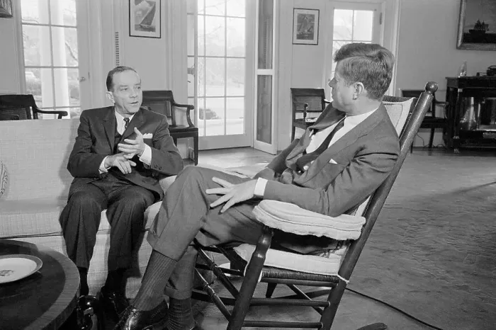 Framed Print : John Kennedy and Foy Kohler Framed Print : John Kennedy and Foy Kohler