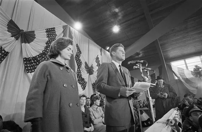 Framed Print : John Kennedy Giving Acceptance Speech Framed Print : John Kennedy Giving Acceptance Speech