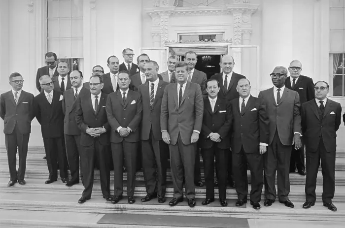 Framed Print : John Kennedy with Latin American Officials Framed Print : John Kennedy with Latin American Officials