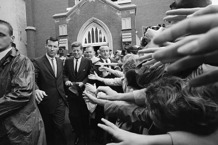 Framed Print : John Kennedy Leaving Church Framed Print : John Kennedy Leaving Church