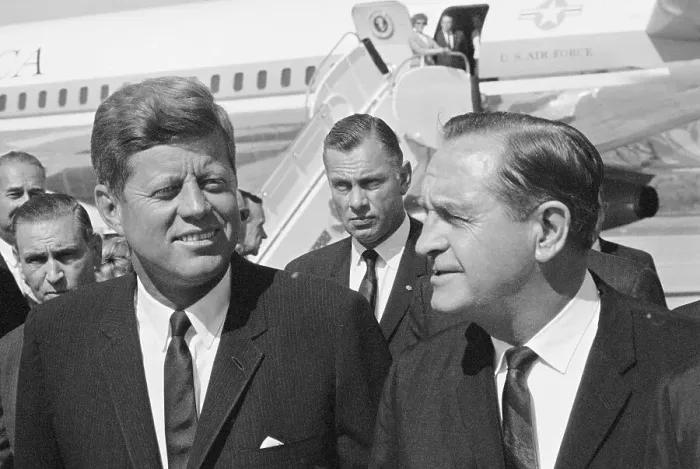 Framed Print : John Kennedy and Orval Faubus Framed Print : John Kennedy and Orval Faubus