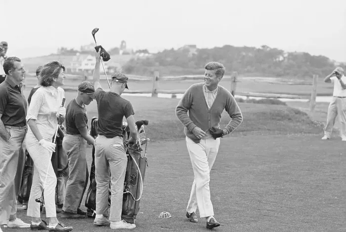 Framed Print : John Kennedy Playing Golf Framed Print : John Kennedy Playing Golf
