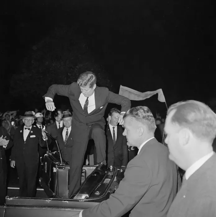 Framed Print : John Kennedy at Political Rally Framed Print : John Kennedy at Political Rally