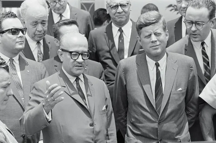 Framed Print : John Kennedy and Ramon Villeda Framed Print : John Kennedy and Ramon Villeda