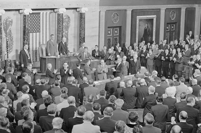 Framed Print : John Kennedy Receiving Ovation Framed Print : John Kennedy Receiving Ovation