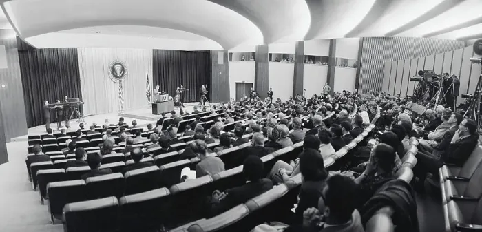Framed Print : John Kennedy Speaking at Conference Framed Print : John Kennedy Speaking at Conference