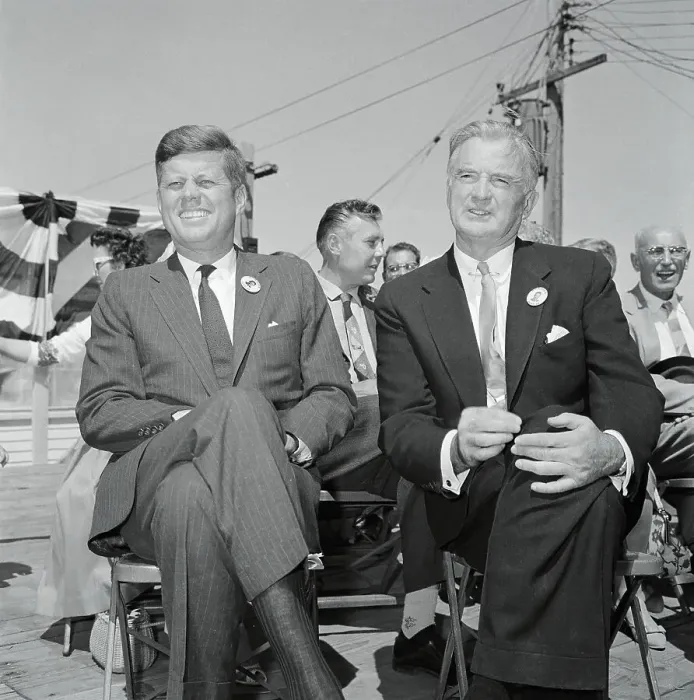 Framed Print : John Kennedy and Stuart Symington Framed Print : John Kennedy and Stuart Symington