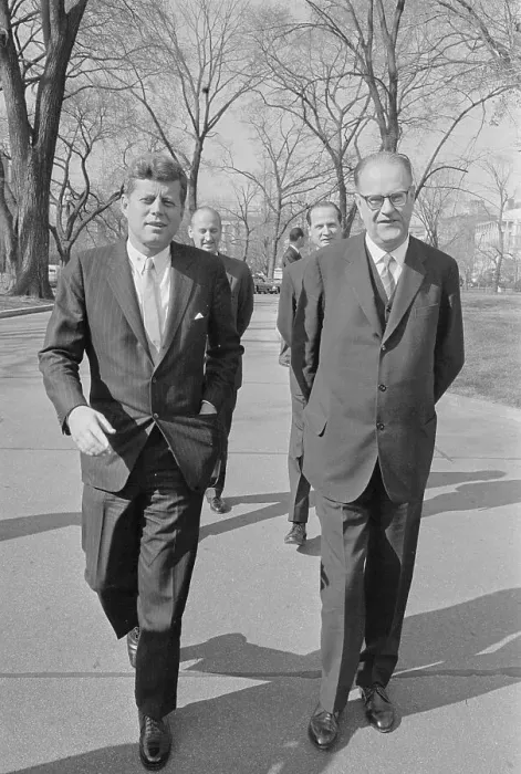 Framed Print : John Kennedy with Tage Erlander