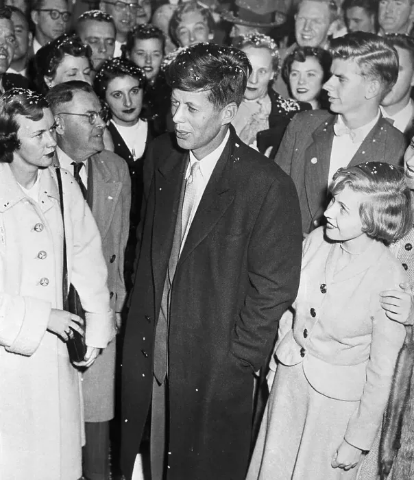 Framed Print : John Kennedy Thanking Election Workers