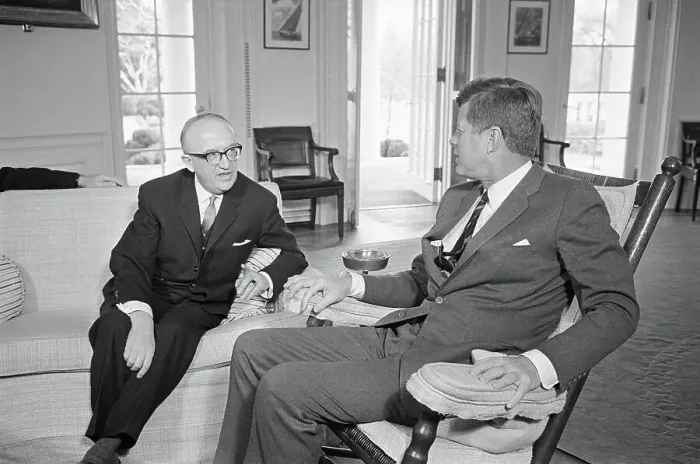 Framed Print : John Kennedy and Walter Hallstein Framed Print : John Kennedy and Walter Hallstein