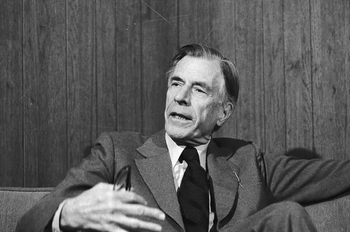 Framed Print : John Kenneth Galbraith at a Press Conference