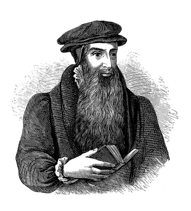 Framed Print : John Knox. Illustration of a John Knox Framed Print : John Knox. Illustration of a John Knox