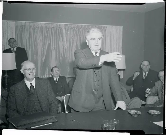 Framed Print : John L. Lewis at Meeting Framed Print : John L. Lewis at Meeting
