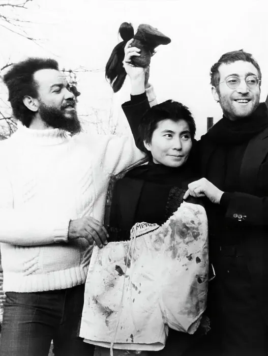 Framed Print : John Lennon Donating His Hair Framed Print : John Lennon Donating His Hair