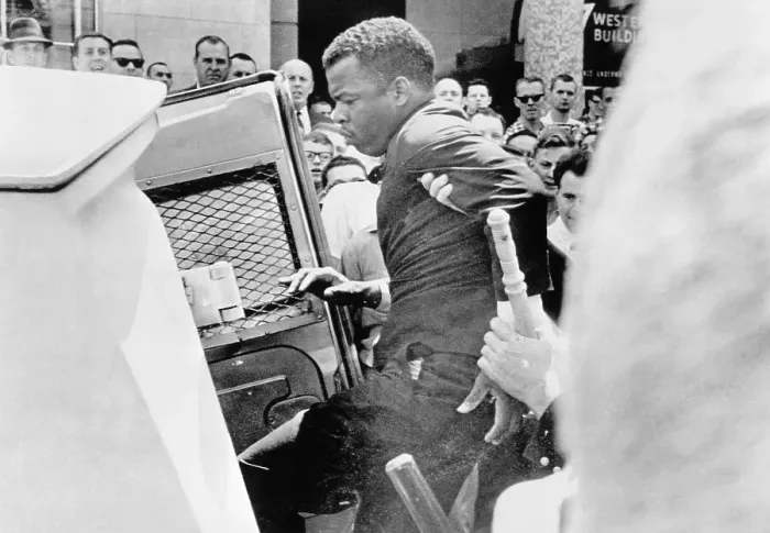 Framed Print : John Lewis Being Arrested in Nashville Framed Print : John Lewis Being Arrested in Nashville