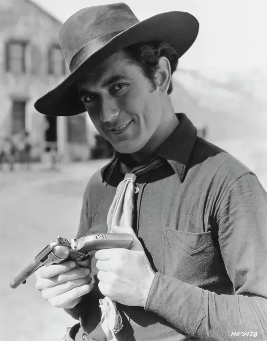Framed Print : John Mack Brown Holding Billy the Kid's Gun Framed Print : John Mack Brown Holding Billy the Kid's Gun