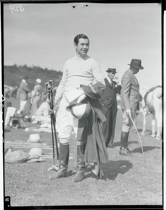 Framed Print : John Mack Brown Wearing Polo Attire