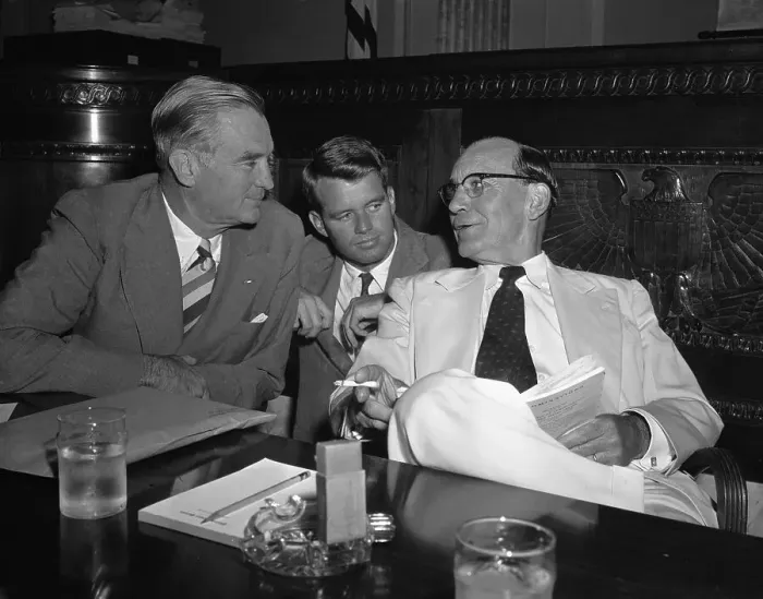Framed Print : John McClellan with Robert Kennedy and Stuart Symington Framed Print : John McClellan with Robert Kennedy and Stuart Symington