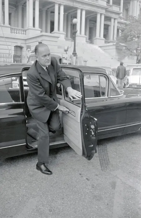Framed Print : John McCone Getting out of Car