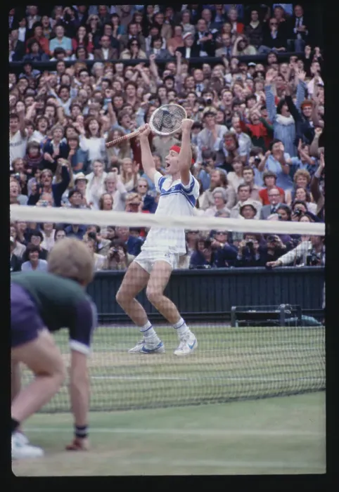 Framed Print : John McEnroe Celebrating Tennis Victory Framed Print : John McEnroe Celebrating Tennis Victory