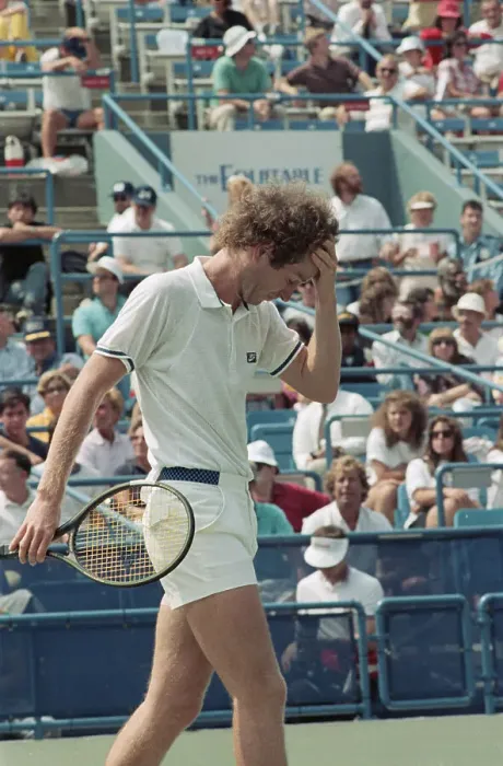 Framed Print : John Mcenroe with Hand on Forehead Framed Print : John Mcenroe with Hand on Forehead