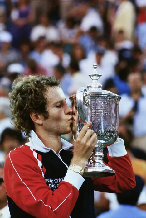 Framed Print : John McEnroe Kissing Trophy Framed Print : John McEnroe Kissing Trophy