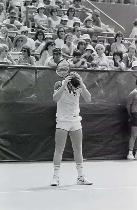 Framed Print : John McEnroe Reacting to Missed Shot Framed Print : John McEnroe Reacting to Missed Shot