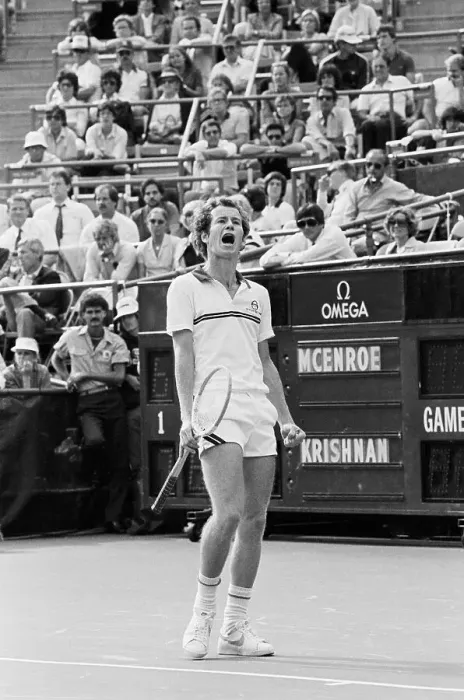 Framed Print : John McEnroe Screaming on Court