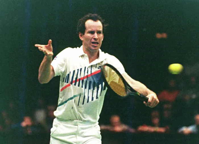 Framed Print : John McEnroe in Vienna 1990