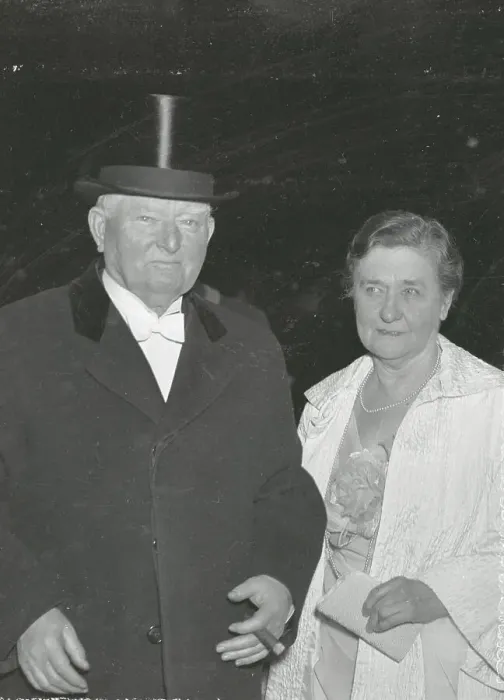 Framed Print : John Nance Garner Arriving with Wife Framed Print : John Nance Garner Arriving with Wife