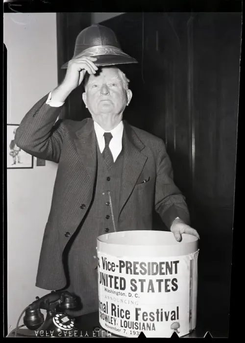 Framed Print : John Nance Garner with Pith Helmet Framed Print : John Nance Garner with Pith Helmet