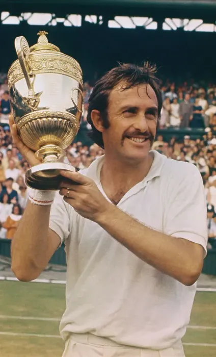 Framed Print : John Newcombe Smiling and Showing His Trophy Framed Print : John Newcombe Smiling and Showing His Trophy