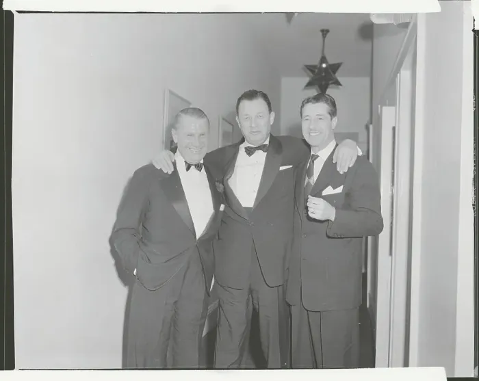 Framed Print : John Perona with Toots Shor and Don Ameche Framed Print : John Perona with Toots Shor and Don Ameche