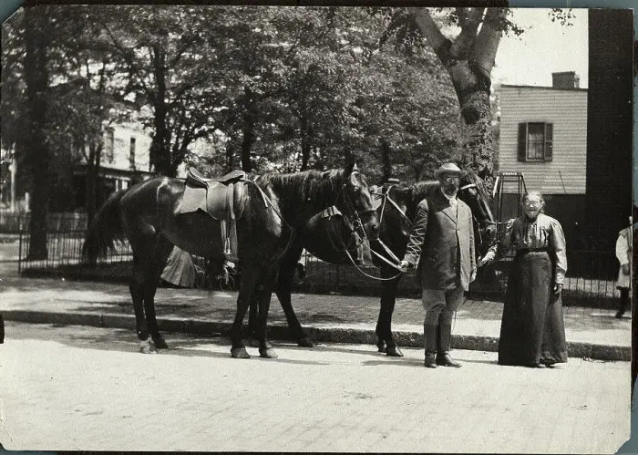 Framed Print : John Philip Sousa With Two Horses and a Woman Framed Print : John Philip Sousa With Two Horses and a Woman