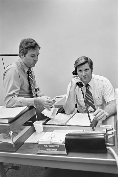 Framed Print : John Rosenbrock & Philip Vannatter, LAPD Detectives Framed Print : John Rosenbrock & Philip Vannatter, LAPD Detectives