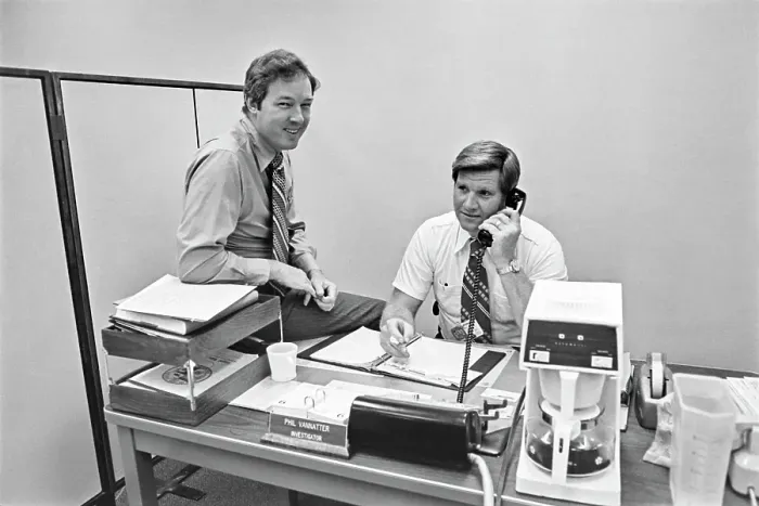 Framed Print : John Rosenbrock & Philip Vannatter, LAPD Detectives Framed Print : John Rosenbrock & Philip Vannatter, LAPD Detectives