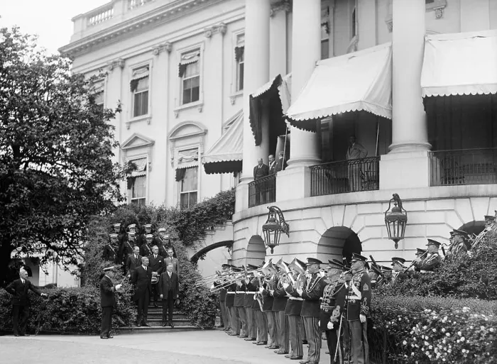 Framed Print : John Sousa Directing Band at White House Framed Print : John Sousa Directing Band at White House