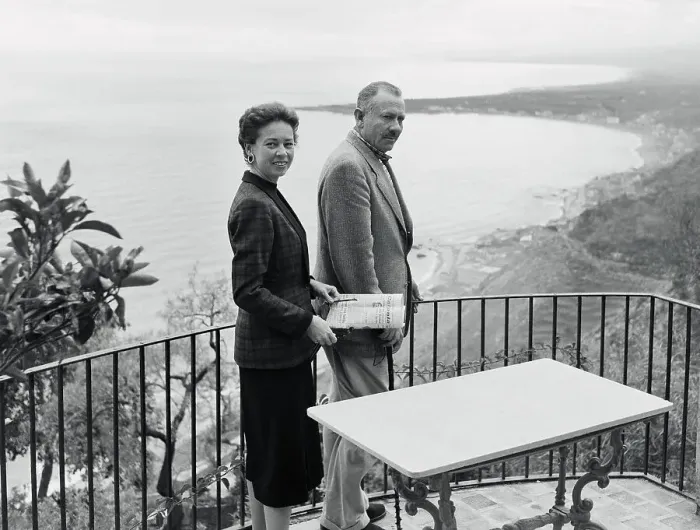 Framed Print : John Steinbeck and Wife at Sicilian Coast Framed Print : John Steinbeck and Wife at Sicilian Coast
