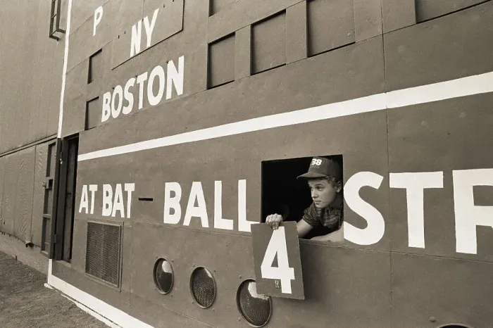 Framed Print : John Stone Changing Scoreboard at Fenway Park Framed Print : John Stone Changing Scoreboard at Fenway Park