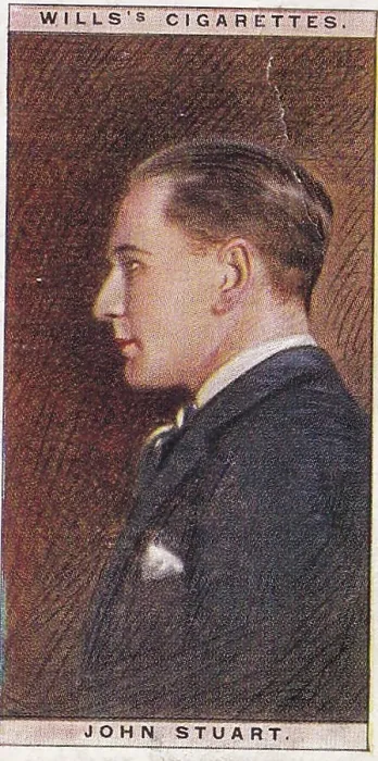 Framed Print : John Stuart, Cinema Stars series, H O Will's collectible tobacco card, 1928 Framed Print : John Stuart, Cinema Stars series, H O Will's collectible tobacco card, 1928